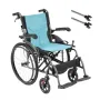Wheelchair, Durable Aluminum Alloy Ultra-Lightweight Wheelchairs, Portable Wheelchair with Flip-Back Desk-Length Arms, 3-Positio