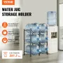 3 Tiers Water Jug Holder, 5 Gallon Water Bottle Holder, Double Row Water Bottle Rack for 6 Bottles, Heavy Duty Water Jug Rack fo