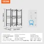 3 Tiers Water Jug Holder, 5 Gallon Water Bottle Holder, Double Row Water Bottle Rack for 6 Bottles, Heavy Duty Water Jug Rack fo