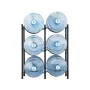 3 Tiers Water Jug Holder, 5 Gallon Water Bottle Holder, Double Row Water Bottle Rack for 6 Bottles, Heavy Duty Water Jug Rack fo
