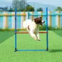 Dog Agility Training Equipment, 4 PCS Set with Adjustable High Hurdles,6 Weave Poles,Jump Ring,Square Pause Box,Whistle,Foldable