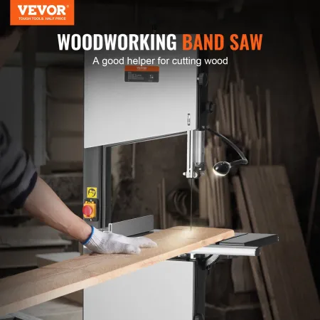 Band Saw, 13.39-Inch, 440-846 RPM Continuously Viable Benchtop Bandsaw, 1100W 1-1/2HP Motor 13" Cutting Height 109.45" Sawblade 
