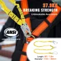 38 mm Sikkerhed lanyard 6ft (1,83 m) Fallbeskyttelse Lanyard 2