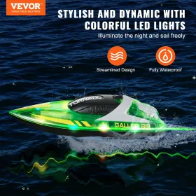 RC Boat 2.4 GHz fjernbetjening Racing Boat 12 km/t Kids Voksne
