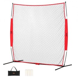 Barrikade backstop net, 7x7 ft kugle sportsbarriere netting, bærbart praksisudstyr med bærepose, beskyttelsesskærm til