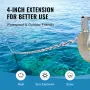 Boat Anchor Chain, 1/4" x 4', 1700 lbs. WLL/4800 lbs. BS, 316 Stainless Steel Marine Grade Anchor Lead Chain with Dual Lock Ring