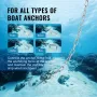 Boat Anchor Chain, 1/4" x 4', 1700 lbs. WLL/4800 lbs. BS, 316 Stainless Steel Marine Grade Anchor Lead Chain with Dual Lock Ring