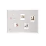 48"x36" White Cork Board with Linen Surface – Stylish Wall-Mounted Bulletin Board for Home, School, Office – Elegant & Functiona