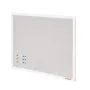 48"x36" White Cork Board with Linen Surface – Stylish Wall-Mounted Bulletin Board for Home, School, Office – Elegant & Functiona