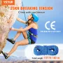 10.2mm Dynamic Climbing Rope, 40M(131ft) Outdoor Rock Climbing Rope 25KN Breaking Tension, Stretchable Fiber Rope with Steel Sna