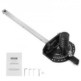 Precision Miter Gauge, Standard Slot 3/4'' x 3/8'', Aluminum Alloy Table Saw Miter Gauge with 15 Angle Stops Adjustable Spring