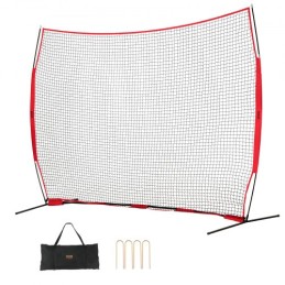 Barrikade backstop net, 12x9 ft kugle sportsbarriere netting, bærbart praksisudstyr med bærepose, beskyttelsesskærm til