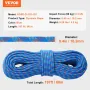 10.2mm dynamisk klatring reb 60m (197ft) udendørs klatrende reb