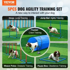 Dog Agility Training Equipment 5 pcs indstillet med