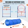 Dog Agility Training Equipment, 5 PCS Set with Adjustable High Hurdles,6 Weave Poles, Tunnel, Jump Ring, Pause Box, Whistle, Fol