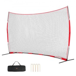 Barrikade backstop net, 16x10 ft kugle sportsbarriere netting, bærbart praksisudstyr med bærepose, beskyttelsesskærm til