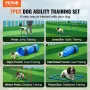 Dog Agility Training Equipment 7 Pcs Set W/ Hurdles 2 Tunnels
