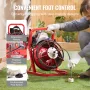 Drain Cleaner Machine 50FT x 3/8 Inch, Sewer Snake Auger Manual Feed, 250W Electric Drain Cleaning Machine with 4 Cutters & Air-