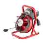 Drain Cleaner Machine 50FT x 3/8 Inch, Sewer Snake Auger Manual Feed, 250W Electric Drain Cleaning Machine with 4 Cutters & Air-