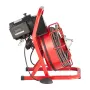 Drain Cleaner Machine 50FT x 3/8 Inch, Sewer Snake Auger Manual Feed, 250W Electric Drain Cleaning Machine with 4 Cutters & Air-