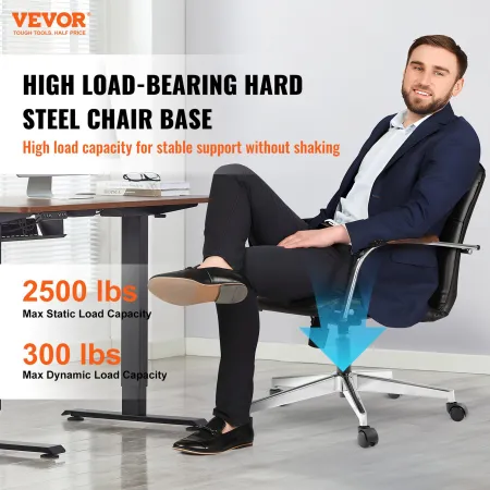 Office Chair Base Replacement, 28", 2500 lbs Static Load Capacity, Heavy Duty Universal Computer Desk Chair Stool Base Part with
