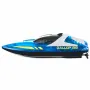 RC Boat, 2.4GHz 12 km/h, Remote Control Boat for Pools & Lakes, Racing Boat with LED Light, 2 Rechargeable Batteries, Whole Body