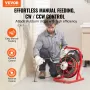 Drain Cleaner Machine Drain Auger 2286 cm x 9.5 mm Manual Feed & 4 Cutters