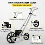 Garden Seeder, Metal Precision Garden Push Seeder With 6 Seed Plates, Walk-Behind Row Crop Planter, Manual Garden Lawn Spreader 