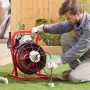 Drain Cleaner Machine Drain Auger 2286 cm x 9.5 mm Manual Feed & 4 Cutters