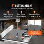 Band Saw with Stand Benchtop Bandsaw 24.5 cm 370W Two-Speed Adjustable