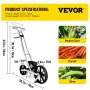 Garden Seeder, Metal Precision Garden Push Seeder med 6
