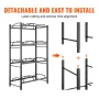 4 Tiers Water Jug Holder, 5 Gallon Water Bottle Holder, Double Row Water Bottle Rack for 8 Bottles, Heavy Duty Water Jug Rack fo