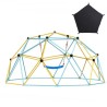 Climbing Dome, 10FT Geometric Dome Climber with Hammock and Swing, for Kids 3 to 10 Years Old, Jungle Gym Supports 750LBS and