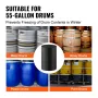 55 Gal Metaltrommelvarme 1300W 0-145â „‰ Justerbar m/ uafhængig