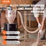 Cyclone Dust Separator, 4" Retrofit Cyclone Separator for Dust Collectors, ABS Dust Deputy With 2" Hole O.D. Connector & Hose fo