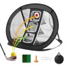 Golf Chipping Net, Pop Up Golf Practice Net, Portable Indoor Outdoor Home Golf Hitting Aid Net With Target/Mat/Balls/Tee/Carry