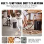 Cyclone Dust Separator, 4" Retrofit Cyclone Separator for Dust Collectors, ABS Dust Deputy With 2" Hole O.D. Connector & Hose fo