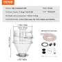 Cyclone Dust Separator, 4" Retrofit Cyclone Separator for Dust Collectors, ABS Dust Deputy With 2" Hole O.D. Connector & Hose fo