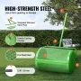 Compost Spreader and Peat Moss Spreader, 24" Push/Tow-Behind Roller Lawn Spreader with Height Adjustable T Shaped Handle, Steel 
