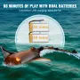 Remote Control Manta Ray Toy, 2.4GHz High Simulation Robot Manta Ray with Light, 2 Rechargeable Batteries, for Pool, Bathtub or 