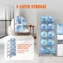 5 Tiers Water Jug Holder, 5 Gallon Water Bottle Holder, Double Row Water Bottle Rack for 10 Bottles, Heavy Duty Water Jug Rack f