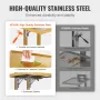 2 Tiers Stainless Steel Lab Carts, Lab Utility Cart with 2 Trays, Mobile Medical Cart with 4 Silent Wheels, Lab Rolling Cart for