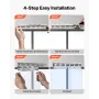 Strip Curtain PVC Door Curtain 121.9 cm x 243.8 cm Cooler Freezer Clear Plastic