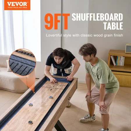 9 ft shuffleboard tabel 2 i 1 shuffleboard og bowling combo