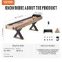 274.3 cm Shuffleboard Table 2 in 1 Shuffleboard and Bowling Combo Game Set