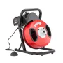 Drain Cleaner Machine 50FT x 1/2 Inch, Manual Feed Sewer Snake Auger - with 4 Cutters & Air-activated Foot Switch for 2" to 4" P