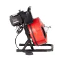 Drain Cleaner Machine 50FT x 1/2 Inch, Manual Feed Sewer Snake Auger - with 4 Cutters & Air-activated Foot Switch for 2" to 4" P