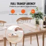 Plastic Table Cover, 24 x 48 Inch 2.0 mm Thick Clear Table Protector, Rectangle PVC Desk Mat, Waterproof & Easy Cleaning Desk Pa