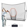 Golf Practice Hitting Net, Huge 10.8x7ft Golf Net, Personal Driving Range for Indoor Outdoor Use, Portable Home Golf Aid Net