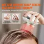Electric Scalp Massager with Heat, Rechargeable Heated Head Massager, IPX7 Waterproof | Portable Kneading Scalp Scratcher with 8